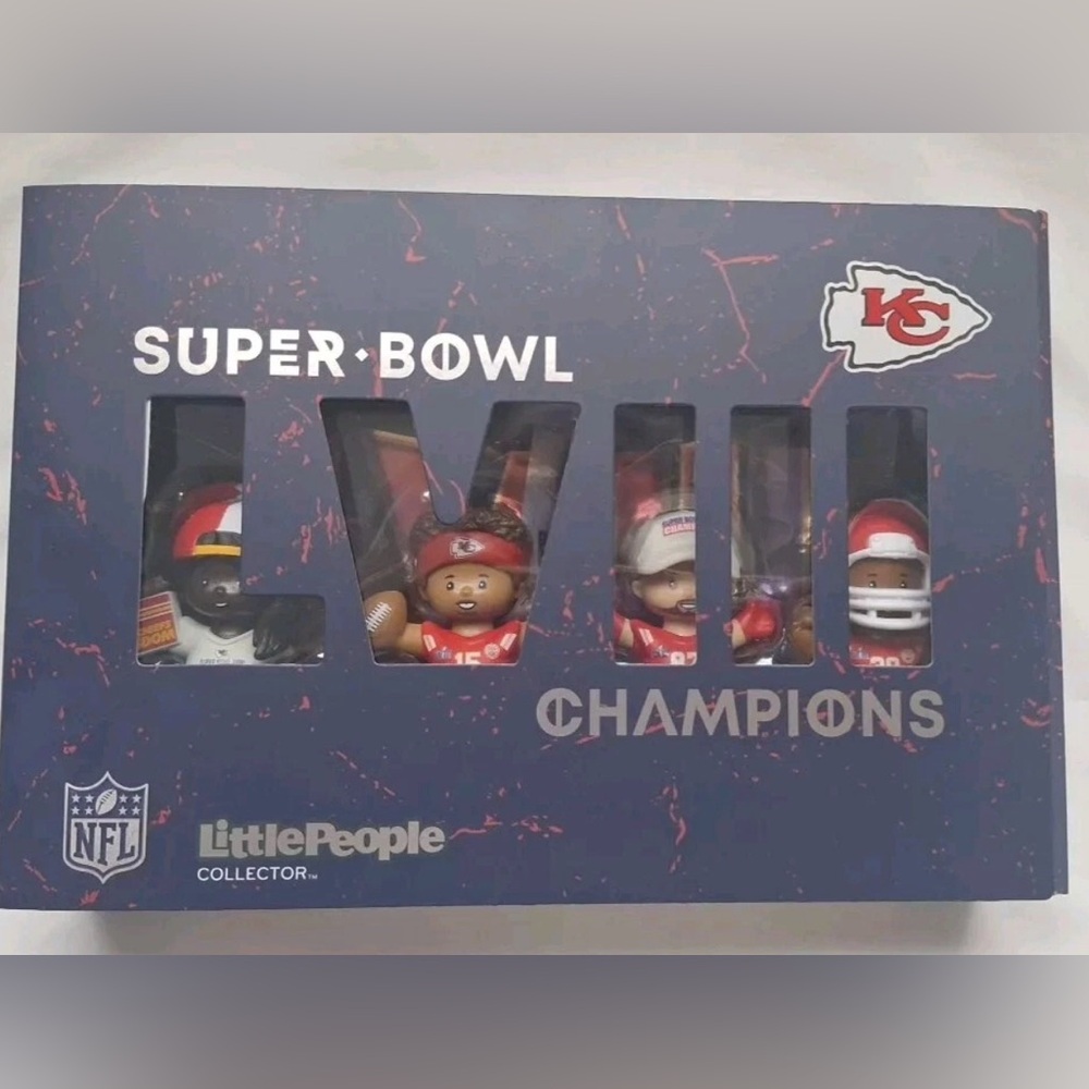 ❤️💛Mattel Little People NFL Chiefs Super Bowl LVIII Champions Playset